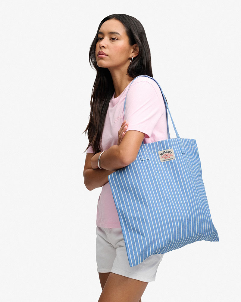 SUPERDRY & CO OXFORD STRIPE TOTE BAG ΤΣΑΝΤΑ ΓΥΝΑΙΚΕΙΟ - SD0ACW9110448A000000