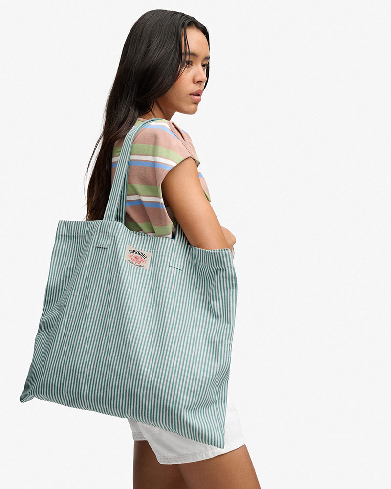 SUPERDRY & CO OXFORD STRIPE TOTE BAG ΤΣΑΝΤΑ ΓΥΝΑΙΚΕΙΟ - SD0ACW9110448A000000