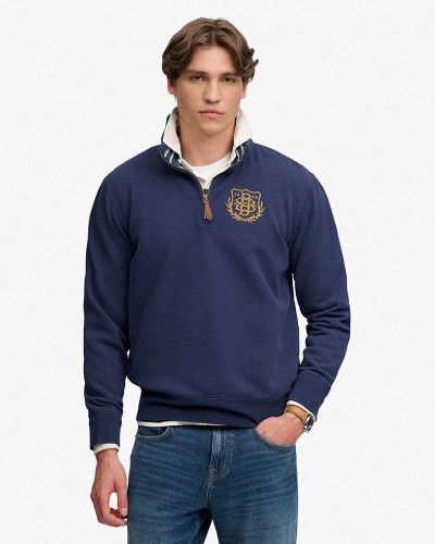 SUPERDRY & CO GOTHIC VARSITY HALF ZIP ΦΟΥΤΕΡ ΑΝΔΡΙΚΟ - SD0APM2014556A000000