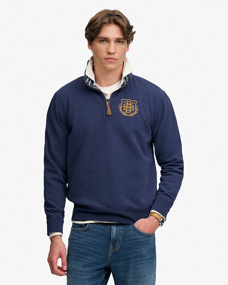 SUPERDRY & CO GOTHIC VARSITY HALF ZIP ΦΟΥΤΕΡ ΑΝΔΡΙΚΟ - SD0APM2014556A000000