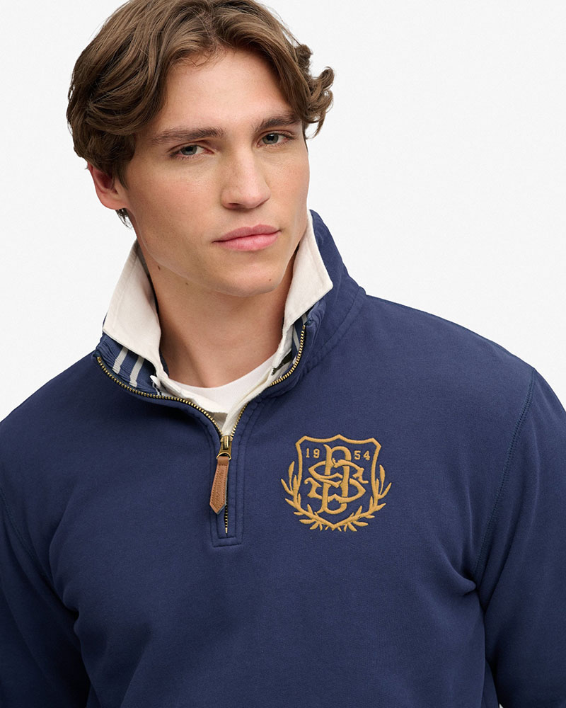 SUPERDRY & CO GOTHIC VARSITY HALF ZIP ΦΟΥΤΕΡ ΑΝΔΡΙΚΟ - SD0APM2014556A000000