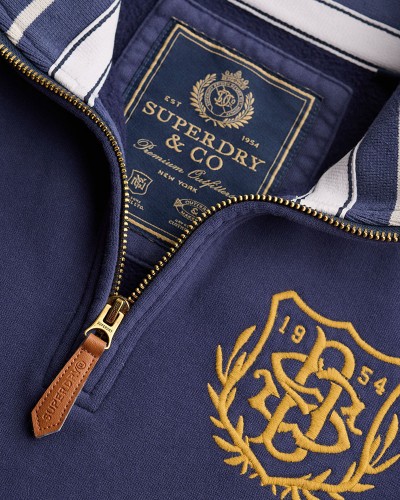 SUPERDRY & CO GOTHIC VARSITY HALF ZIP ΦΟΥΤΕΡ ΑΝΔΡΙΚΟ - SD0APM2014556A000000