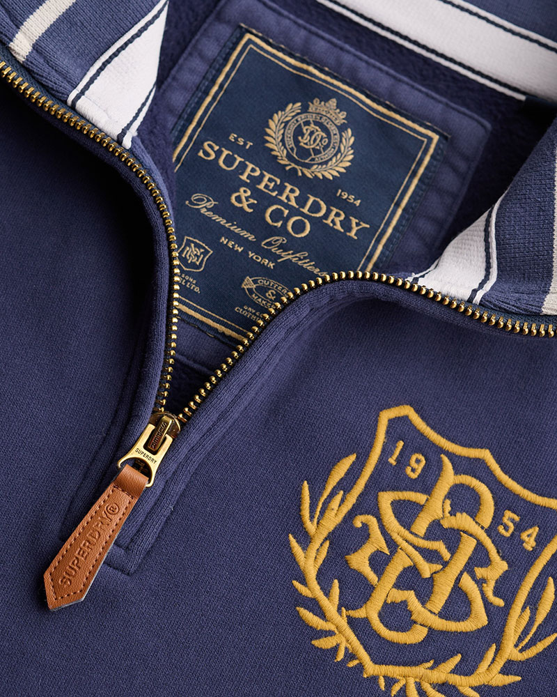 SUPERDRY & CO GOTHIC VARSITY HALF ZIP ΦΟΥΤΕΡ ΑΝΔΡΙΚΟ - SD0APM2014556A000000
