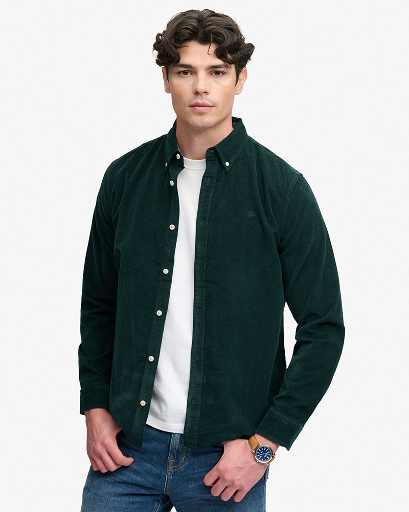 SUPERDRY & CO D0 STUD CLASSIC NEEDLE CORD SHIRT ΠΟΥΚΑΜΙΣΟ ΑΝΔΡΙΚΟ - SD0APM4011044A000000