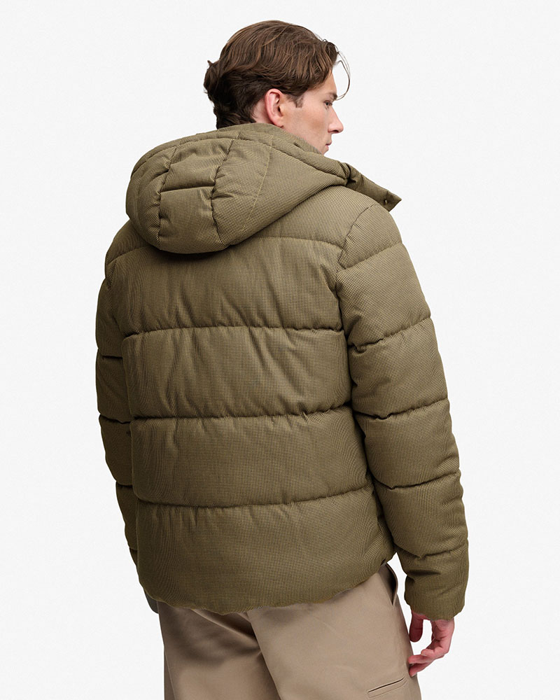 SUPERDRY & CO PREMIUM HOOD CHECK PUFFER JKT ΜΠΟΥΦΑΝ ΑΝΔΡΙΚΟ - SD0APM5012430A000000