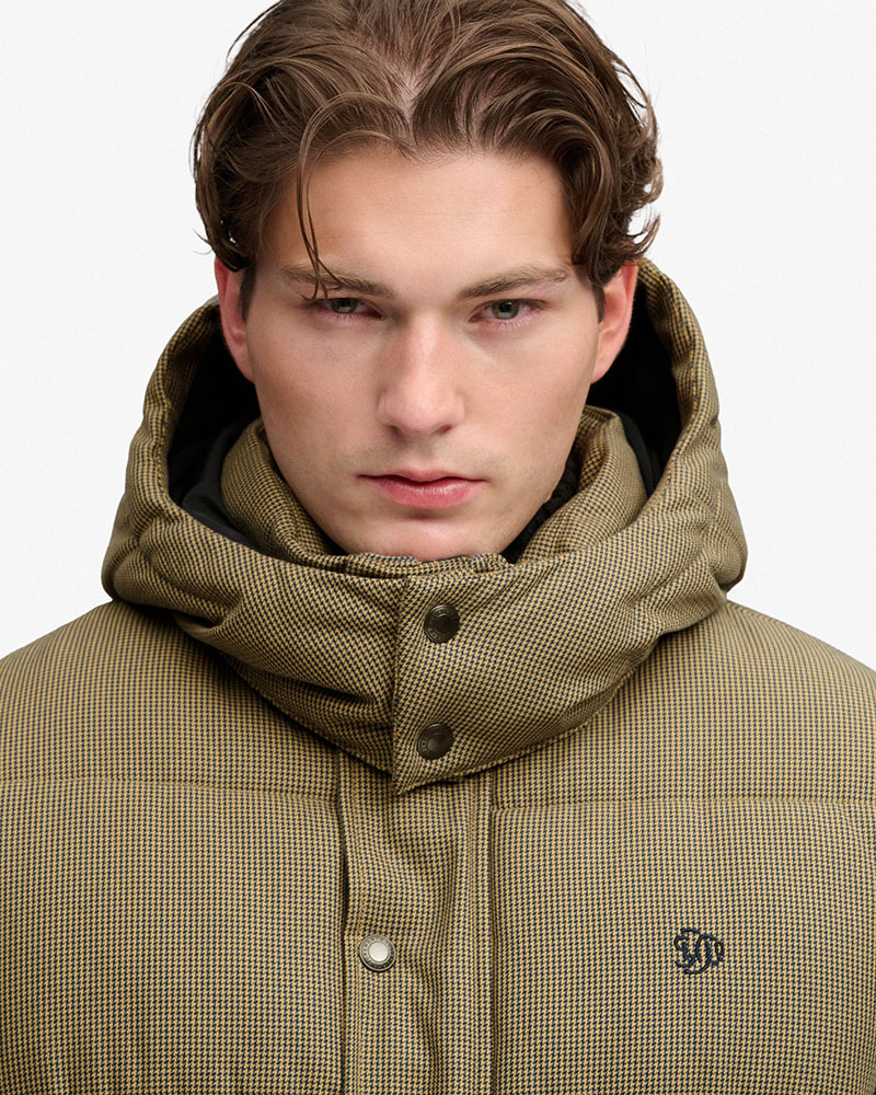 SUPERDRY & CO PREMIUM HOOD CHECK PUFFER JKT ΜΠΟΥΦΑΝ ΑΝΔΡΙΚΟ - SD0APM5012430A000000