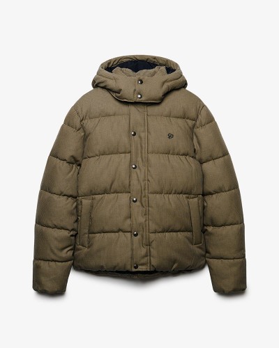 SUPERDRY & CO PREMIUM HOOD CHECK PUFFER JKT ΜΠΟΥΦΑΝ ΑΝΔΡΙΚΟ - SD0APM5012430A000000