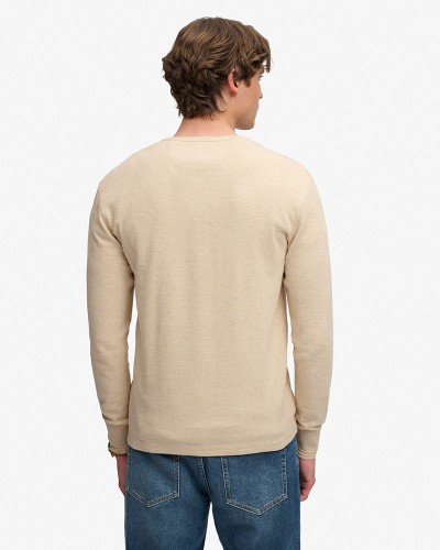 SUPERDRY & CO MINI SLUB WAFFLE LS GRANDAD ΜΠΛΟΥΖΑ ΑΝΔΡΙΚΟ - SD0APM6010974A000000
