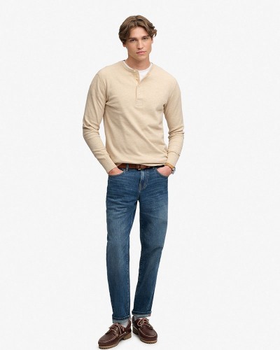 SUPERDRY & CO MINI SLUB WAFFLE LS GRANDAD ΜΠΛΟΥΖΑ ΑΝΔΡΙΚΟ - SD0APM6010974A000000