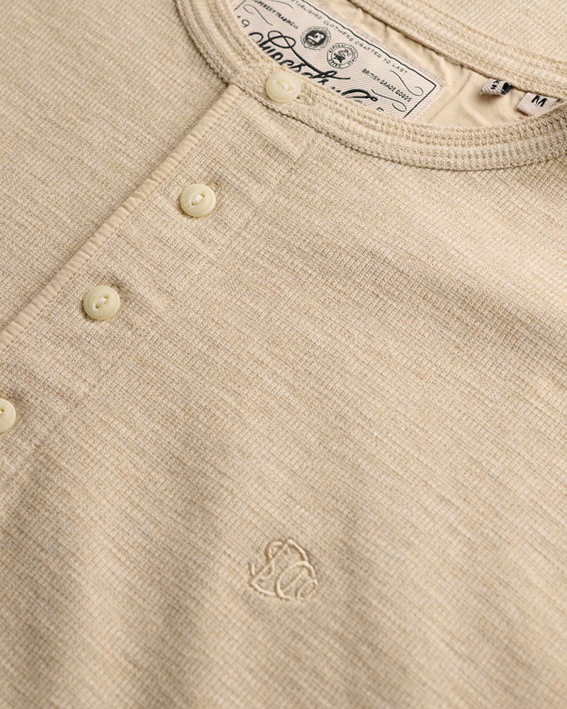 SUPERDRY & CO MINI SLUB WAFFLE LS GRANDAD ΜΠΛΟΥΖΑ ΑΝΔΡΙΚΟ - SD0APM6010974A000000