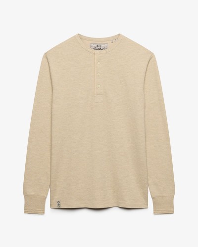 SUPERDRY & CO MINI SLUB WAFFLE LS GRANDAD ΜΠΛΟΥΖΑ ΑΝΔΡΙΚΟ - SD0APM6010974A000000
