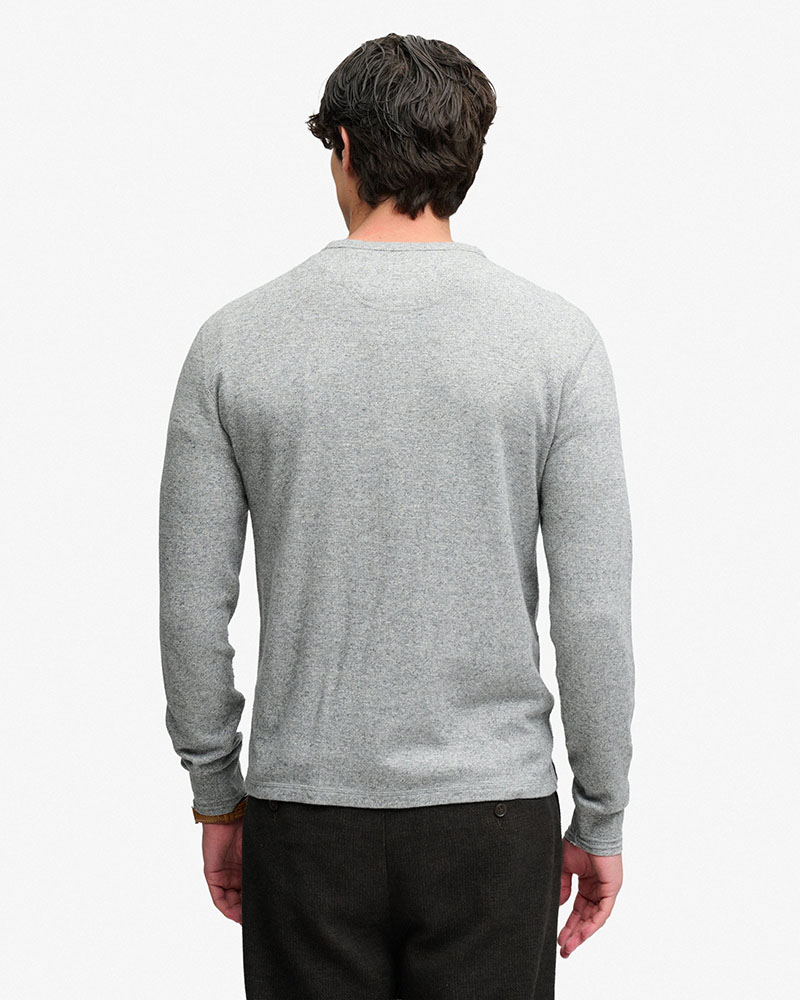 SUPERDRY & CO MINI SLUB WAFFLE LS GRANDAD ΜΠΛΟΥΖΑ ΑΝΔΡΙΚΟ - SD0APM6010974A000000