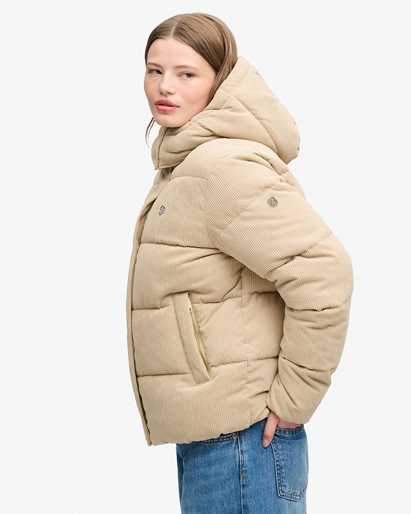 SUPERDRY & CO PREMIUM HOOD CORD PUFFER JKT ΦΟΥΤΕΡ ΓΥΝΑΙΚΕΙΟ - SD0APW5012208A000000