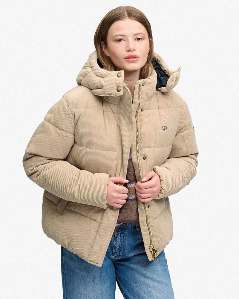 SUPERDRY & CO PREMIUM HOOD CORD PUFFER JKT ΦΟΥΤΕΡ ΓΥΝΑΙΚΕΙΟ - SD0APW5012208A000000