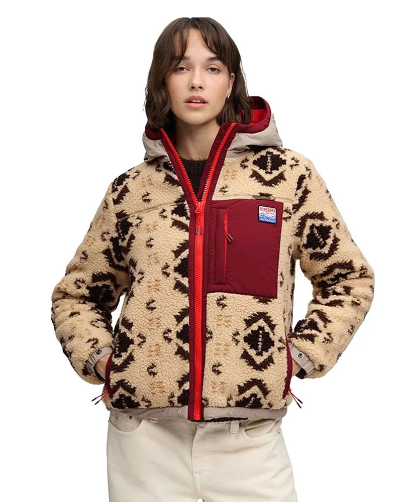 SUPERDRY & CO SHERPA JAQUARD FLEECE HYBRID ΦΟΥΤΕΡ ΓΥΝΑΙΚΕΙΟ - SD0APW5012231A000000