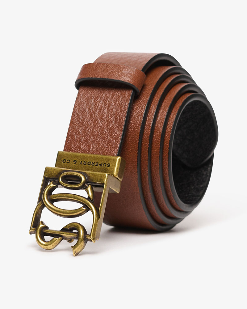 SUPERDRY & CO SD MONOGRAM LEATHER BELT ΑΞΕΣΟΥΑΡ ΓΥΝΑΙΚΕΙΟ - SD0ACW9810198A000000
