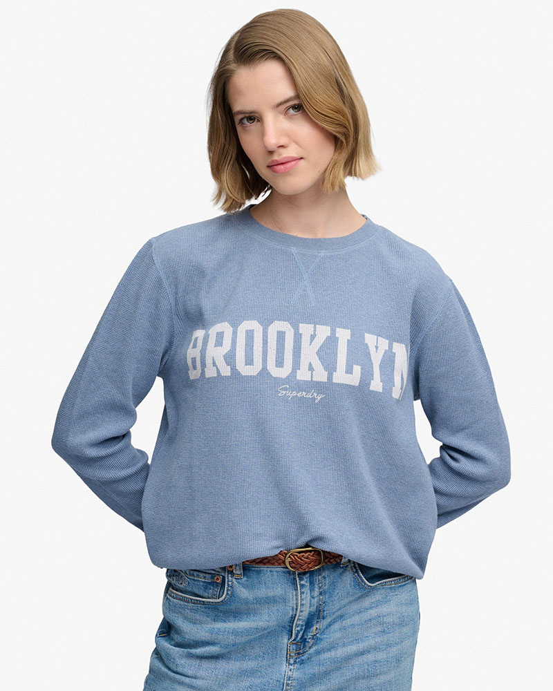 SUPERDRY & CO ATH ESSENTIAL GRAPHIC LS TOP ΜΠΛΟΥΖΑ ΓΥΝΑΙΚΕΙΟ - SD0APW6012283A000000