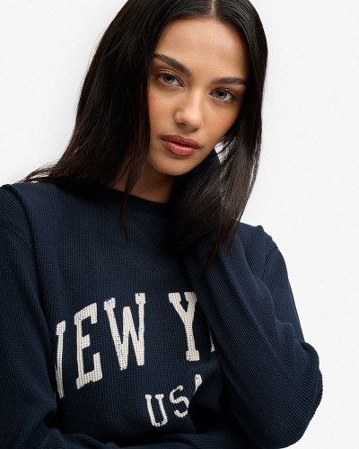SUPERDRY & CO ATH ESSENTIAL GRAPHIC LS TOP ΜΠΛΟΥΖΑ ΓΥΝΑΙΚΕΙΟ - SD0APW6012283A000000