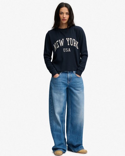 SUPERDRY & CO ATH ESSENTIAL GRAPHIC LS TOP ΜΠΛΟΥΖΑ ΓΥΝΑΙΚΕΙΟ - SD0APW6012283A000000