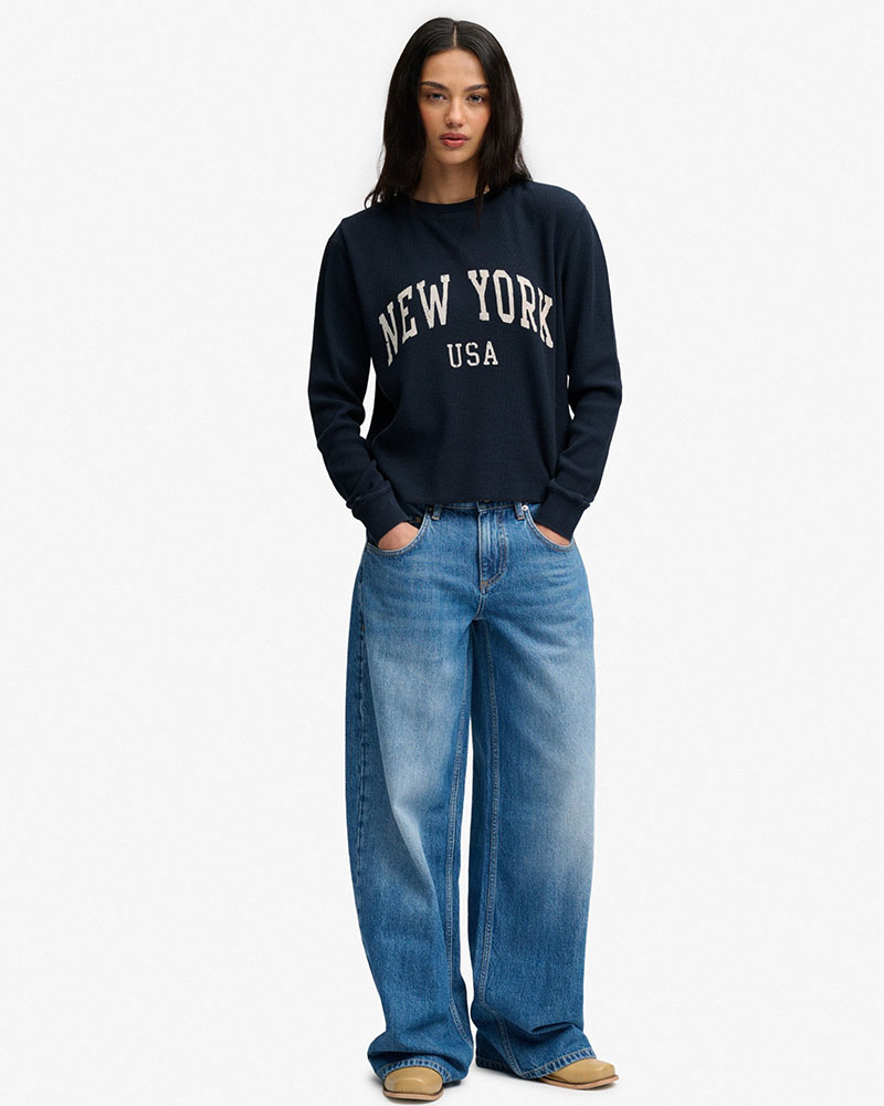 SUPERDRY & CO ATH ESSENTIAL GRAPHIC LS TOP ΜΠΛΟΥΖΑ ΓΥΝΑΙΚΕΙΟ - SD0APW6012283A000000