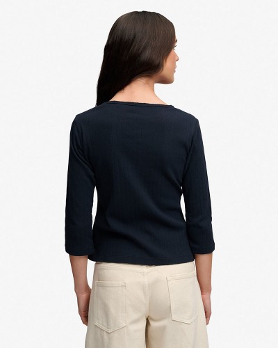 SUPERDRY & CO ATH ESS POINTELLE 1/2 SLV TOP ΜΠΛΟΥΖΑ ΓΥΝΑΙΚΕΙΟ - SD0APW6012284A000000