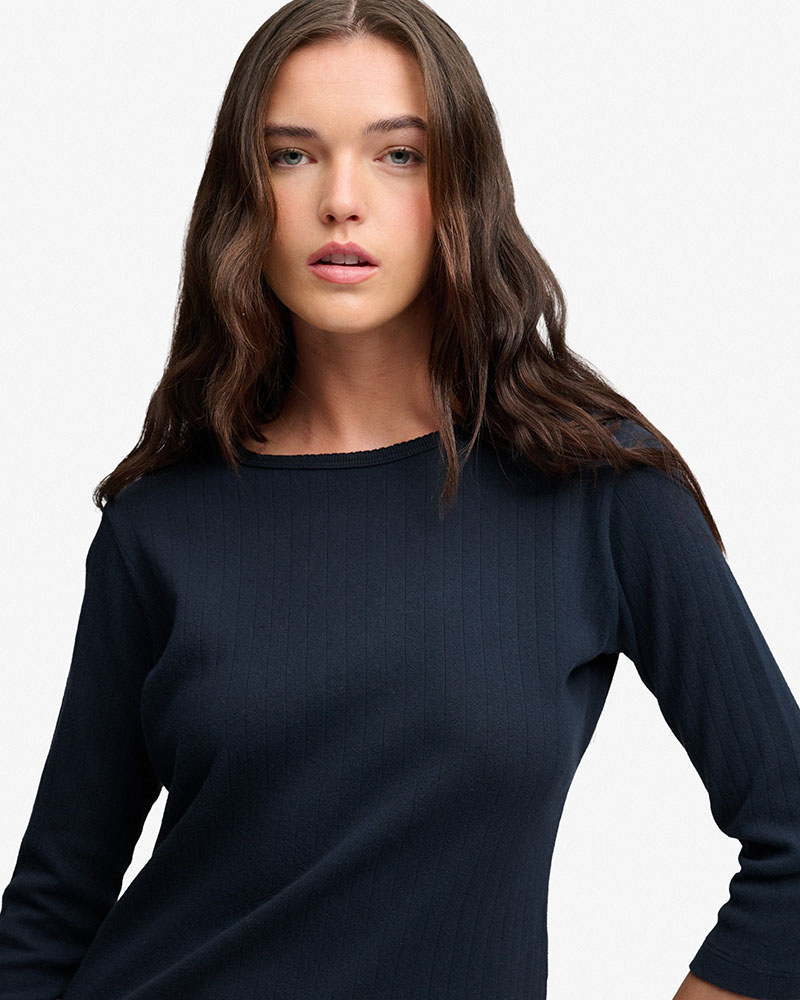 SUPERDRY & CO ATH ESS POINTELLE 1/2 SLV TOP ΜΠΛΟΥΖΑ ΓΥΝΑΙΚΕΙΟ - SD0APW6012284A000000