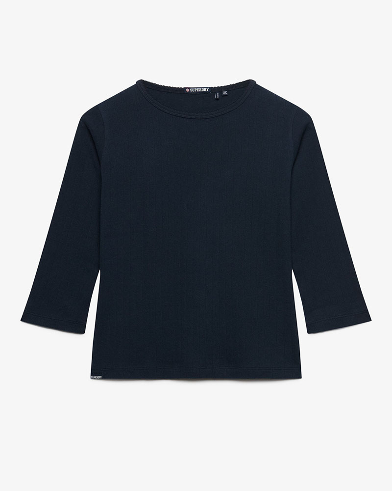 SUPERDRY & CO ATH ESS POINTELLE 1/2 SLV TOP ΜΠΛΟΥΖΑ ΓΥΝΑΙΚΕΙΟ - SD0APW6012284A000000