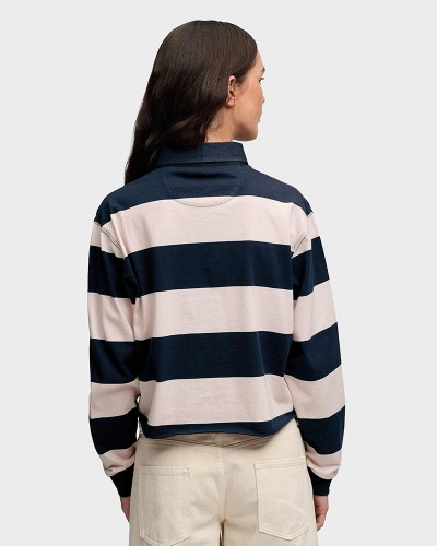 SUPERDRY & CO ATH ESS CROPPED STRIPE RUGBY ΜΠΛΟΥΖΑ ΓΥΝΑΙΚΕΙΟ - SD0APW6012332A000000