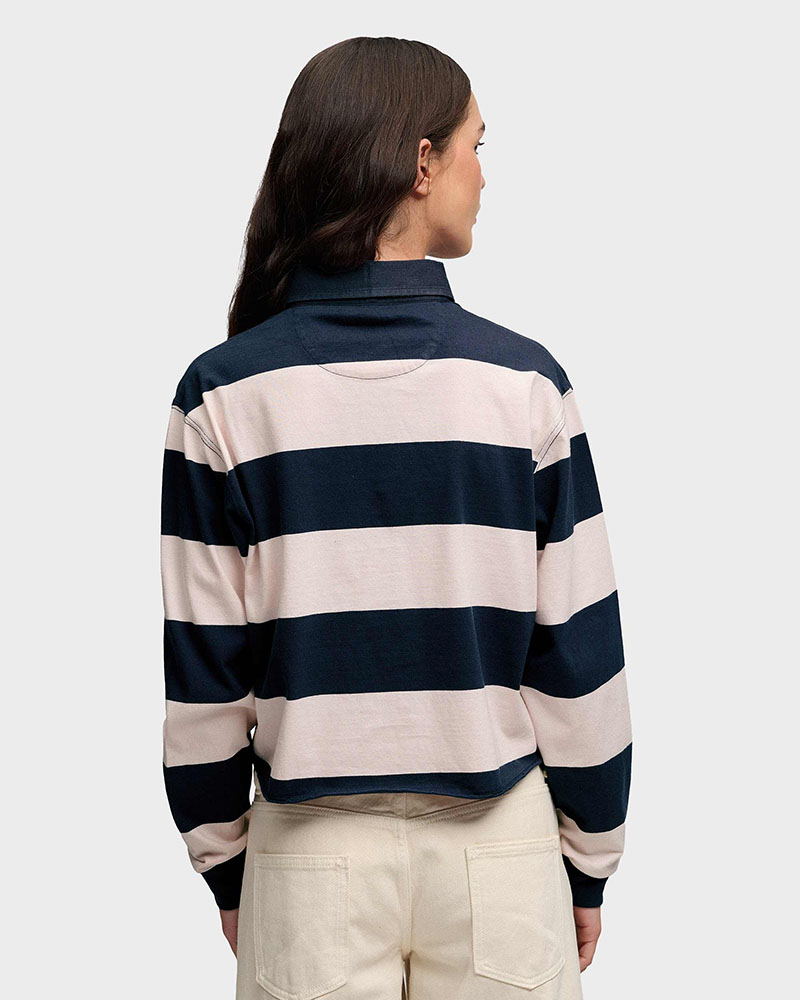 SUPERDRY & CO ATH ESS CROPPED STRIPE RUGBY ΜΠΛΟΥΖΑ ΓΥΝΑΙΚΕΙΟ - SD0APW6012332A000000