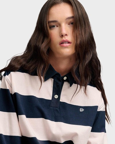 SUPERDRY & CO ATH ESS CROPPED STRIPE RUGBY ΜΠΛΟΥΖΑ ΓΥΝΑΙΚΕΙΟ - SD0APW6012332A000000