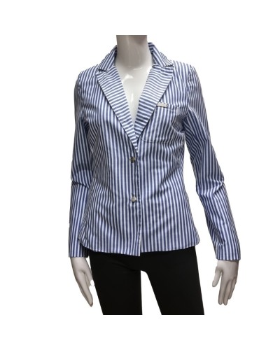 KENDALL +  KYLIE K&K W NAVY STRIPE BLAZER - KKW341002 KENDALL +  KYLIE K&K W NAVY STRIPE BLAZER - KKW341002