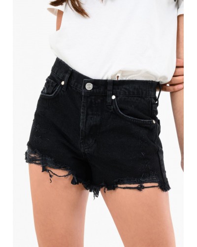 KENDALL +  KYLIE K&K W MINI SHORTS DESTROYED DENIM - KKW342104