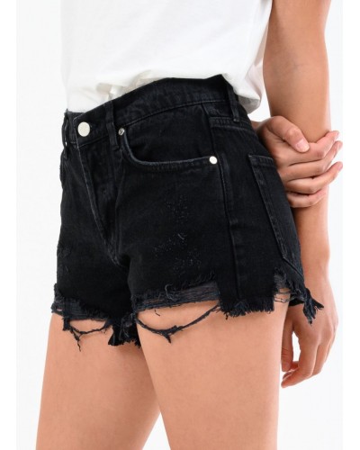 KENDALL +  KYLIE K&K W MINI SHORTS DESTROYED DENIM - KKW342104