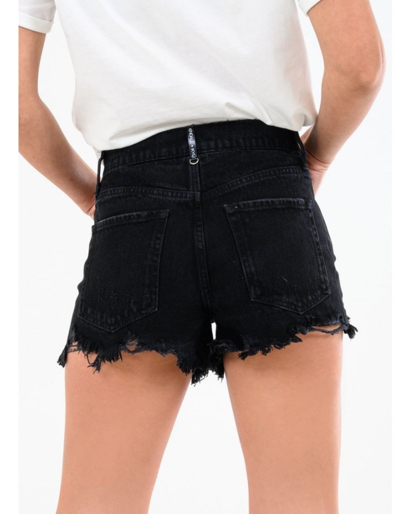 KENDALL +  KYLIE K&K W MINI SHORTS DESTROYED DENIM - KKW342104