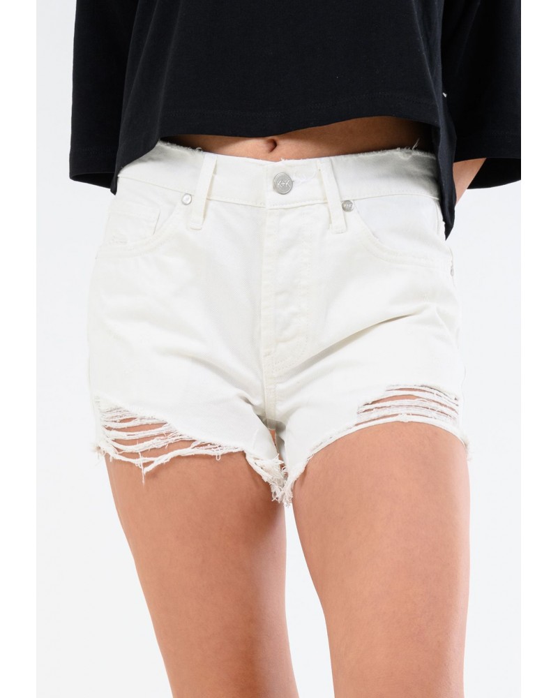 KENDALL +  KYLIE K&K W MINI SHORTS DESTROYED DENIM - KKW342104