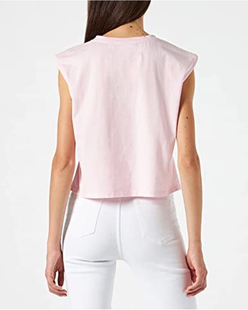 KENDALL +  KYLIE K&K W PATCH LOGO CROPPED SLEEVELESS TOP - KKW3611637