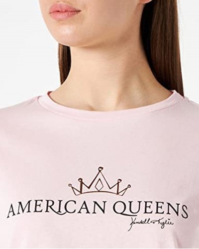 KENDALL +  KYLIE K&K W QUEEN LOGO SQUARE T-SHIRT - KKW3611641