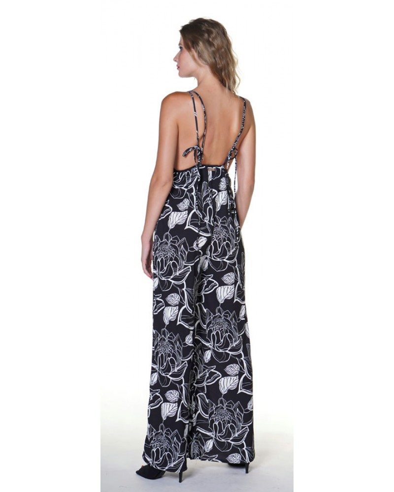 KENDALL +  KYLIE K&K W PRINT STRAPPY LONG JUMPSUIT - KKW3613103