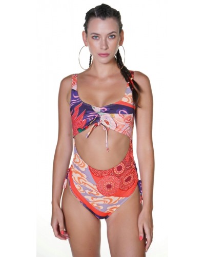 KENDALL +  KYLIE K&K W SWIMMWEAR TOKYO PRINT ONE PIECE CUTS SWIMSUIT ΜΑΓΙΟ - KKW3619121