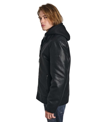 STAFF Sonny Man Eco Leather Jacket 45% PU 55% Pol - 66-202.056 STAFF Sonny Man Eco Leather Jacket 45% PU 55% Pol - 66-202.056