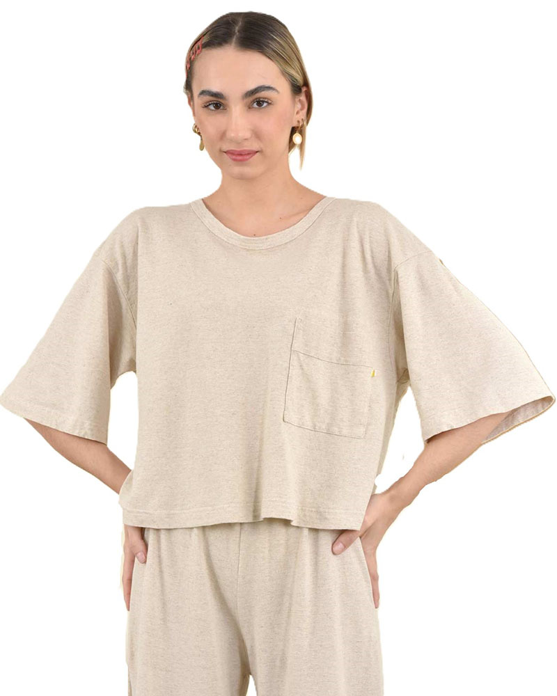 HEEL Β-ΛΙΝΟ CROP ΜΠΛΟΥΖΑ ΜΕ ΤΣΕΠΗ - 53-113002 HEEL Β-ΛΙΝΟ CROP ΜΠΛΟΥΖΑ ΜΕ ΤΣΕΠΗ - 53-113002