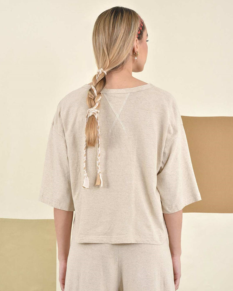 HEEL Β-ΛΙΝΟ CROP ΜΠΛΟΥΖΑ ΜΕ ΤΣΕΠΗ - 53-113002 HEEL Β-ΛΙΝΟ CROP ΜΠΛΟΥΖΑ ΜΕ ΤΣΕΠΗ - 53-113002