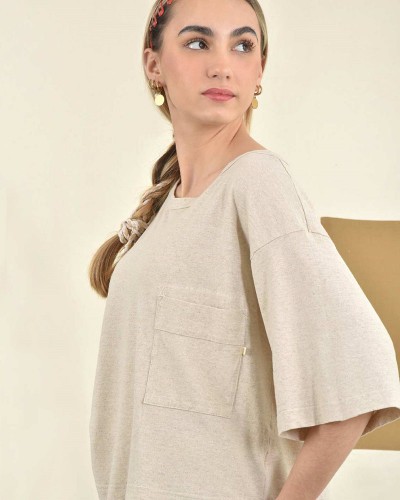 HEEL Β-ΛΙΝΟ CROP ΜΠΛΟΥΖΑ ΜΕ ΤΣΕΠΗ - 53-113002 HEEL Β-ΛΙΝΟ CROP ΜΠΛΟΥΖΑ ΜΕ ΤΣΕΠΗ - 53-113002