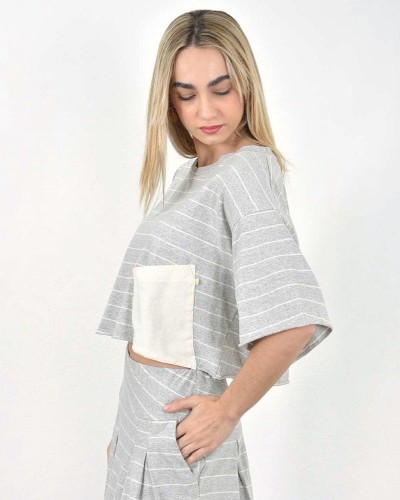 HEEL ΡΙΓΑ REC COTTON TOP CROP ΤΣΕΠΗ - 53-152006 HEEL ΡΙΓΑ REC COTTON TOP CROP ΤΣΕΠΗ - 53-152006
