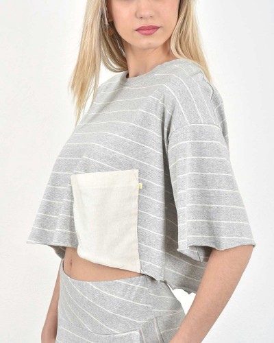 HEEL ΡΙΓΑ REC COTTON TOP CROP ΤΣΕΠΗ - 53-152006 HEEL ΡΙΓΑ REC COTTON TOP CROP ΤΣΕΠΗ - 53-152006