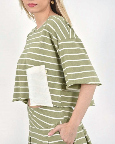 HEEL ΡΙΓΑ REC COTTON TOP CROP ΤΣΕΠΗ - 53-152006 HEEL ΡΙΓΑ REC COTTON TOP CROP ΤΣΕΠΗ - 53-152006