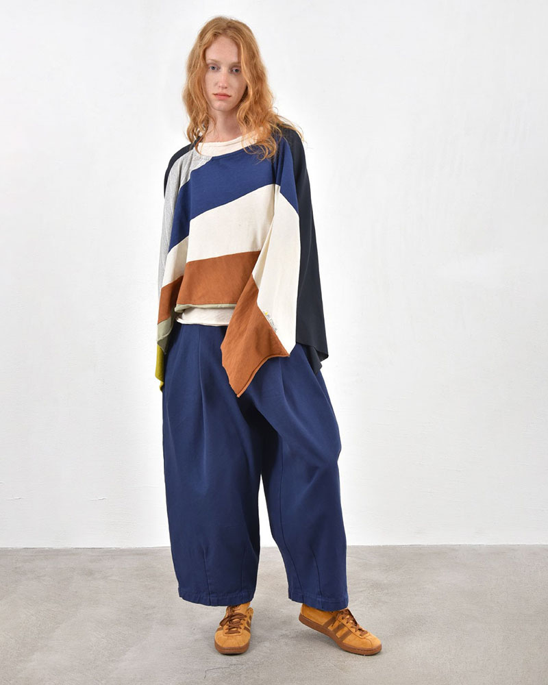 HEEL ΤΡΙΚΟΤ ΠΟΝΤΣΟ PATCHWORK  "WINDER SUN" - 54-000005