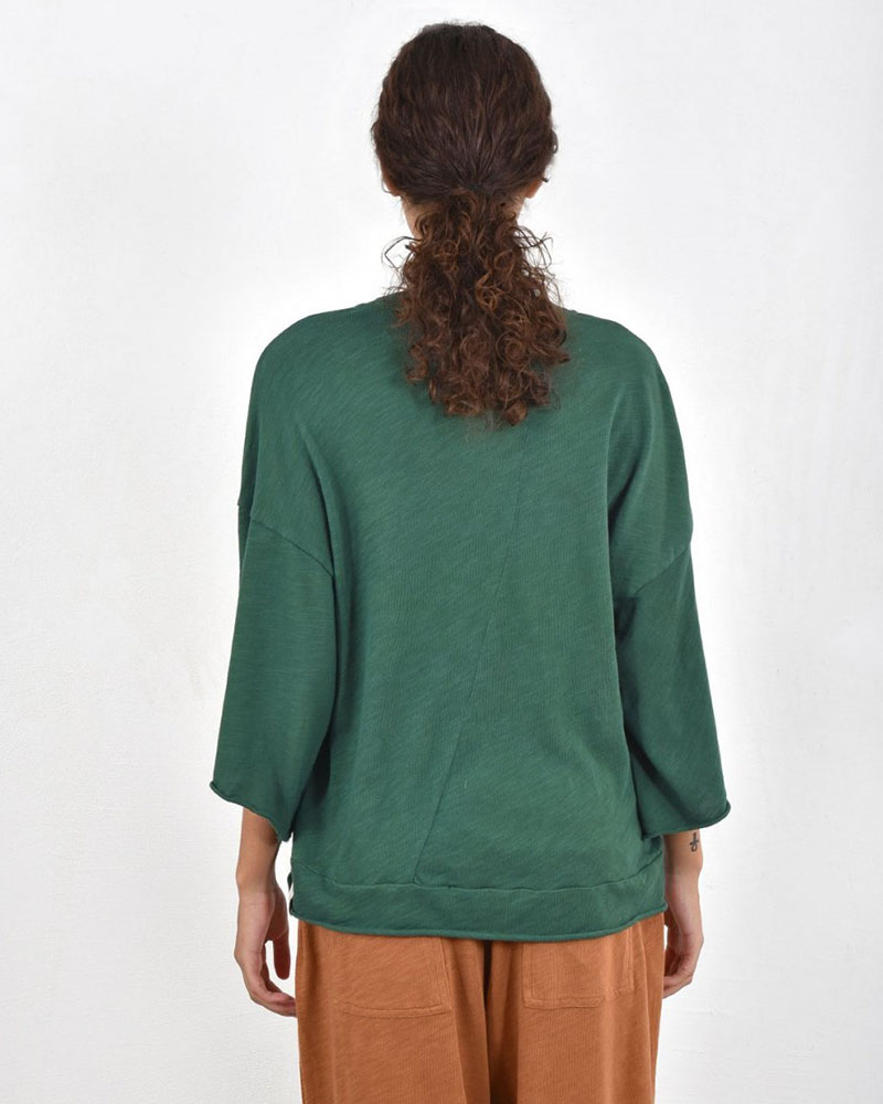 HEEL ΤΡΙΚΟΤ ΜΠΛΟΥΖΑ ΜΕ ΚΟΨΙΜΑΤΑ - 54-106004