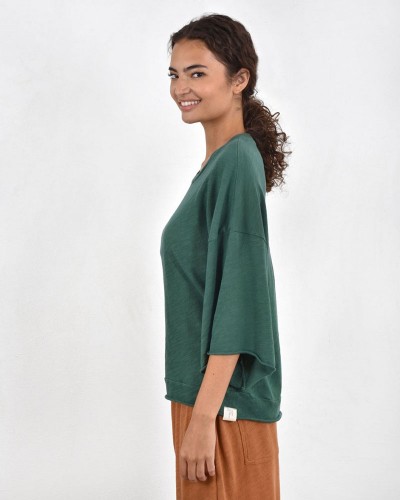 HEEL ΤΡΙΚΟΤ ΜΠΛΟΥΖΑ ΜΕ ΚΟΨΙΜΑΤΑ - 54-106004