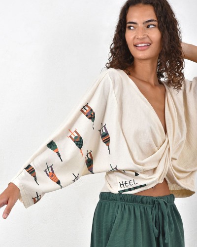 HEEL ΤΡΙΚΟΤ ΤΟΠ ΚΡΟΠ ΣΤΡΙΦΤΟ PRINTED - 54-106007 HEEL ΤΡΙΚΟΤ ΤΟΠ ΚΡΟΠ ΣΤΡΙΦΤΟ PRINTED - 54-106007